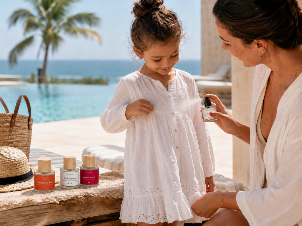 Parfum et soleil : comment parfumer son enfant en été