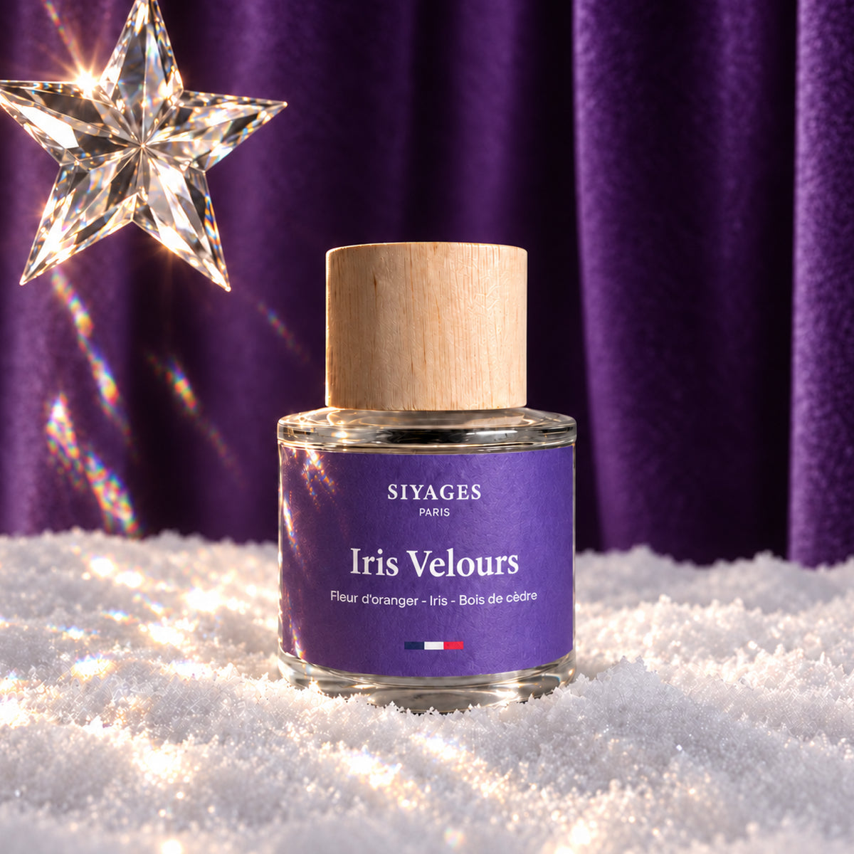 Parfum enfant Iris Velours Siyages, flacon de parfum aux notes douces et élégantes